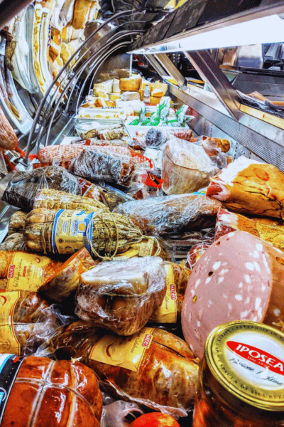 Italian meats counter at Domus Italia Chorlton