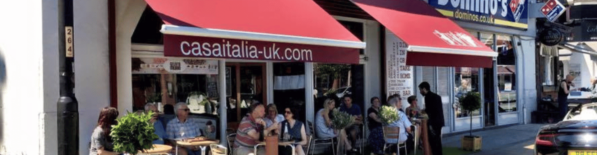 Outdoor dining at Casa Italia Didsbury.